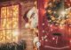 yanfind A1| Peeking Santa Claus Poster Print Size 60 x 90cm Christmas Poster