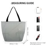 Yanfind Shopping Bag for Ladies Limerick Pennsylvania Lines Transmission Electricity Utility Wires Fog Clouds Foggy Reusable Multipurpose Heavy Duty Grocery Bag for Outdoors.