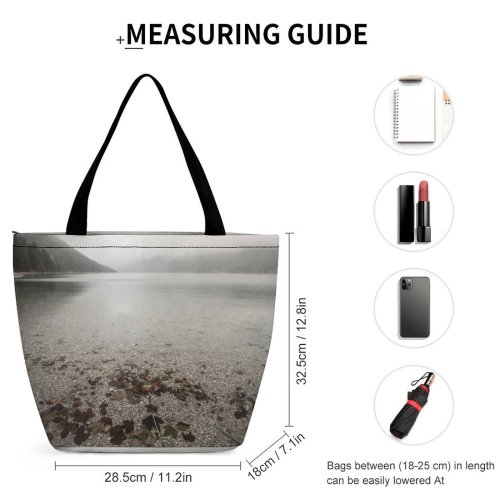 Yanfind Shopping Bag for Ladies Hole Apiaceae Flora Flower Plant Plansee Austria Grey Ground Soil Ocean Reusable Multipurpose Heavy Duty Grocery Bag for Outdoors.