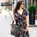 Yanfind Shopping Bag for Ladies Flower Seattle United States Bud Leaves Leaf Bloom Flora Grain Plant Produce Reusable Multipurpose Heavy Duty Grocery Bag for Outdoors.