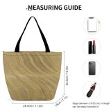 Yanfind Shopping Bag for Ladies Lines Texture Harvest Field Golden Curves Crops Hillside Hay Farm Rural Peaceful Reusable Multipurpose Heavy Duty Grocery Bag for Outdoors.