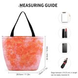 Yanfind Shopping Bag for Ladies Crystal Fun Peach Granita Reusable Multipurpose Heavy Duty Grocery Bag for Outdoors.