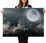 yanfind A1 | Night Sky Poster Art Print 60 x 90cm 180gsm Weather Space Moon