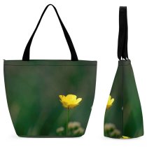 Yanfind Shopping Bag for Ladies Flower Petal Plant Flowering Grass Spring Leaf Reusable Multipurpose Heavy Duty Grocery Bag for Outdoors.
