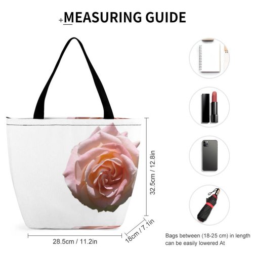 Yanfind Shopping Bag for Ladies Flower Space Copyspace Poppy Lilly Rose Flowers Garden Roses Petal Family Hybrid Reusable Multipurpose Heavy Duty Grocery Bag for Outdoors.