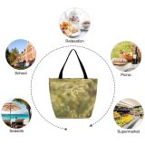 Yanfind Shopping Bag for Ladies Grass Plant Tree Vegetation Lawn Insect Invertebrate Conifer Jar Potted Pottery Vase Reusable Multipurpose Heavy Duty Grocery Bag for Outdoors.