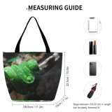 Yanfind Shopping Bag for Ladies Snake Reptile Venomous Scary Serpent Scaled Boa Smooth Greensnake Organism Family Reusable Multipurpose Heavy Duty Grocery Bag for Outdoors.