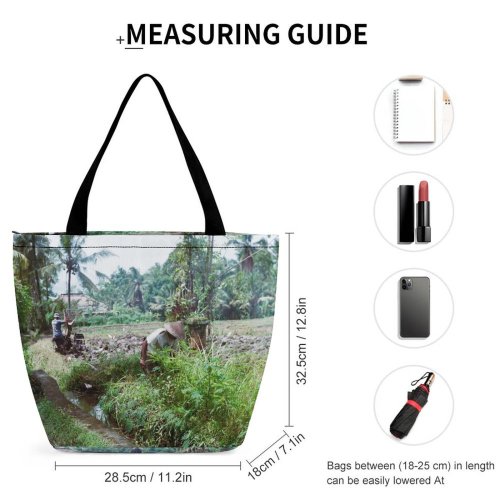 Yanfind Shopping Bag for Ladies Garden Outdoors Gardener Gardening Worker Field Plant Vegetation Countryside Reusable Multipurpose Heavy Duty Grocery Bag for Outdoors.
