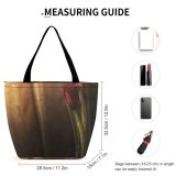 Yanfind Shopping Bag for Ladies Flower Rose Curitiba Brazil Soft Light Curtain Landscape Blooming Bloom Floral Reusable Multipurpose Heavy Duty Grocery Bag for Outdoors.