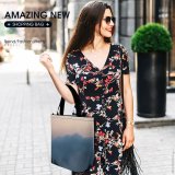 Yanfind Shopping Bag for Ladies Fog Outdoors Grey Pianezze Abies Fir Plant Tree Mist Italia Silhouette Reusable Multipurpose Heavy Duty Grocery Bag for Outdoors.