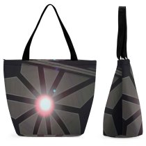 Yanfind Shopping Bag for Ladies Light Lighting Sky Design Architecture Symmetry Reusable Multipurpose Heavy Duty Grocery Bag for Outdoors.