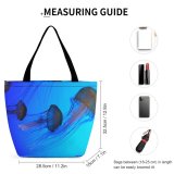 Yanfind Shopping Bag for Ladies Jellyfish Aquarium Tentacles Cnidaria Marine Invertebrates Organism Biology Invertebrate Box Underwater Bioluminescence Reusable Multipurpose Heavy Duty Grocery Bag for Outdoors.
