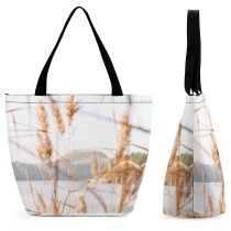 Yanfind Shopping Bag for Ladies Grass Plant Outdoors Vegetation Lawn Reed Tree Connecterra Maasmechelen Belgien Woodland Forest Reusable Multipurpose Heavy Duty Grocery Bag for Outdoors.
