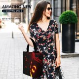 Yanfind Shopping Bag for Ladies Pumpkin Halloween Lantern Scary Carved Heat Light O' Lighting Carving Plant Reusable Multipurpose Heavy Duty Grocery Bag for Outdoors.