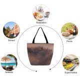 Yanfind Shopping Bag for Ladies Fog Outdoors Mist Grey Wood Forest Reusable Multipurpose Heavy Duty Grocery Bag for Outdoors.