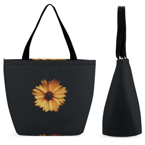 Yanfind Shopping Bag for Ladies Flower Daisies Plant Flora Daisy Kuttoor Thrissur India Simplicity Macro Contrast Reusable Multipurpose Heavy Duty Grocery Bag for Outdoors.