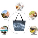 Yanfind Shopping Bag for Ladies Cube Cubes Cool Winter Isbiter Isbit Texture Transparent Freezing Darkness Reusable Multipurpose Heavy Duty Grocery Bag for Outdoors.