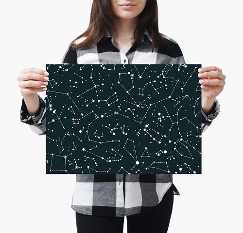 yanfind A4| Amazing Constellation Stars Poster Size A4 AStronomy Poster