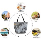Yanfind Shopping Bag for Ladies Grey Outdoors Base Camp Khumjung Nepal Tent Rock Rubble Reusable Multipurpose Heavy Duty Grocery Bag for Outdoors.