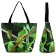 Yanfind Shopping Bag for Ladies Frog Amphibian Wildlife Plant Bud Flora Flower Sprout Winder United States Reusable Multipurpose Heavy Duty Grocery Bag for Outdoors.