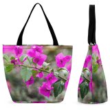 Yanfind Shopping Bag for Ladies Flower Flora Geranium Plant Leaves Garden Outdoors Depth Field Purple Tree Reusable Multipurpose Heavy Duty Grocery Bag for Outdoors.