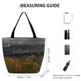 Yanfind Shopping Bag for Ladies Forest Tree Flora Land Outdoors Plant Vegetation Silverthorne United States Conifer Peak Reusable Multipurpose Heavy Duty Grocery Bag for Outdoors.