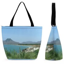 Yanfind Shopping Bag for Ladies Isla Margarita Cerro Mar Cielo Cactus Naturaleza Caribe Island Hill Sea Sky Reusable Multipurpose Heavy Duty Grocery Bag for Outdoors.