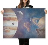 yanfind A1 Planets Poster Art Print 60 X 90cm 180gsm Jupiter Saturn