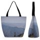 Yanfind Shopping Bag for Ladies Grey Plant Tree Abies Fir Outdoors Conifer Slope Range Adventure Leisure Reusable Multipurpose Heavy Duty Grocery Bag for Outdoors.