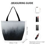 Yanfind Shopping Bag for Ladies Fog Outdoors Mist Alps Bavaria Grey Hiking Landscape Forest Apls Threes Reusable Multipurpose Heavy Duty Grocery Bag for Outdoors.