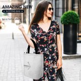 Yanfind Shopping Bag for Ladies Grey Texture HQ Website Direction Blog Marketing Minimal Wall Point Right Arrow Reusable Multipurpose Heavy Duty Grocery Bag for Outdoors.