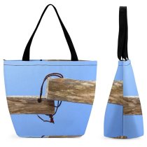 Yanfind Shopping Bag for Ladies Join Wood Wire Old Sky Tree Branch Plant Reusable Multipurpose Heavy Duty Grocery Bag for Outdoors.