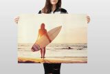 yanfind A1 | Surfing Girl Poster Art Print 60 x 90cm 180gsm Surf Surfer Chick