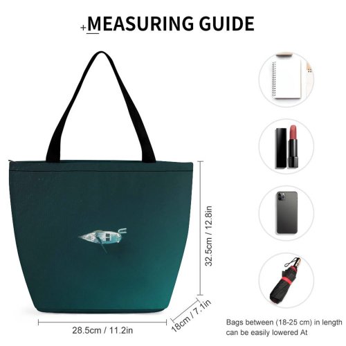 Yanfind Shopping Bag for Ladies Above From Boat Ocean Sea Watercraft Lake Bird's Aerial Shot Reusable Multipurpose Heavy Duty Grocery Bag for Outdoors.