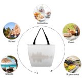 Yanfind Shopping Bag for Ladies Grey Fog Gold Creek Pond Picnic Ground Snoqualmie Pass United States Tree Reusable Multipurpose Heavy Duty Grocery Bag for Outdoors.