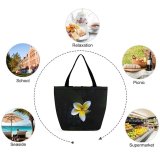 Yanfind Shopping Bag for Ladies Flower Hawaii Tropical Petal Flora Plant Contrast Alone Hawaiian Stock Reusable Multipurpose Heavy Duty Grocery Bag for Outdoors.