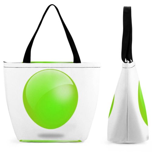 Yanfind Shopping Bag for Ladies Gloss Glossy Ball Round Marble Glass Jewel Decorative Icons Isolated Whitespace Reusable Multipurpose Heavy Duty Grocery Bag for Outdoors.
