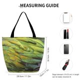 Yanfind Shopping Bag for Ladies Nicobar Pigeon Feathers Leaf Plant Flower Reusable Multipurpose Heavy Duty Grocery Bag for Outdoors.
