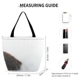 Yanfind Shopping Bag for Ladies Fog Mist Outdoors Rein Taufers Tyrol Italy Fogm Foggy Forest Tree Pines Reusable Multipurpose Heavy Duty Grocery Bag for Outdoors.