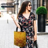 Yanfind Shopping Bag for Ladies Flower Asteraceae Flora Plant Dahlia Carnation Marygold Petals Garden Dew Bloom Reusable Multipurpose Heavy Duty Grocery Bag for Outdoors.