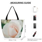 Yanfind Shopping Bag for Ladies Flower Rose Plant Petal Film Grey Creative Commons Reusable Multipurpose Heavy Duty Grocery Bag for Outdoors.