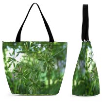 Yanfind Shopping Bag for Ladies Plants Plant Flower Leaf Flowering Tree Larch Subshrub Parsley Family Heracleum (plant) Reusable Multipurpose Heavy Duty Grocery Bag for Outdoors.