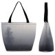 Yanfind Shopping Bag for Ladies Grey Fog Haze Tree Winter Frost Landscape Mist Outdoors Alone Gust Wind Reusable Multipurpose Heavy Duty Grocery Bag for Outdoors.
