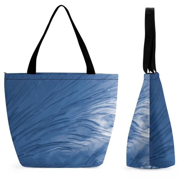 Yanfind Shopping Bag for Ladies Cube Cubes Cool Winter Isbiter Isbit Texture Azure Electric Atmosphere Reusable Multipurpose Heavy Duty Grocery Bag for Outdoors.