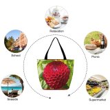 Yanfind Shopping Bag for Ladies Flower Plant Rose Kingston Lacy Wimborne U Dahlia Bloom Petals Round Reusable Multipurpose Heavy Duty Grocery Bag for Outdoors.