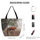 Yanfind Shopping Bag for Ladies Horse Outdoors Field Grassland Farm Countryside Rural Pasture Meadow Ranch Vicua Mackenna Reusable Multipurpose Heavy Duty Grocery Bag for Outdoors.