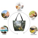 Yanfind Shopping Bag for Ladies Flower Plant Butterfly Birds Insect Invertebrate Monarch Stock Reusable Multipurpose Heavy Duty Grocery Bag for Outdoors.