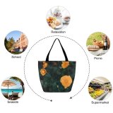 Yanfind Shopping Bag for Ladies Flower Geranium Plant Rose Poppy Petal Jar Potted Pottery Vase Flax Reusable Multipurpose Heavy Duty Grocery Bag for Outdoors.