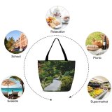 Yanfind Shopping Bag for Ladies Garden Outdoors Arbour Washington Grass Plant Park Lawn Path Pathway Trail Light Reusable Multipurpose Heavy Duty Grocery Bag for Outdoors.
