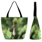 Yanfind Shopping Bag for Ladies Fly Summer Insect Dragonflies Damseflies Net Winged Insects Invertebrate Damselfly Reusable Multipurpose Heavy Duty Grocery Bag for Outdoors.